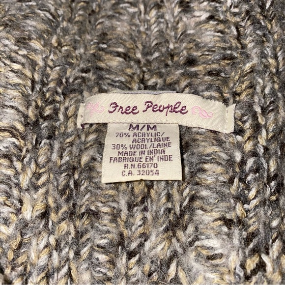 Rare! Vintage Free People wool sweater sz M - Picture 2 of 5
